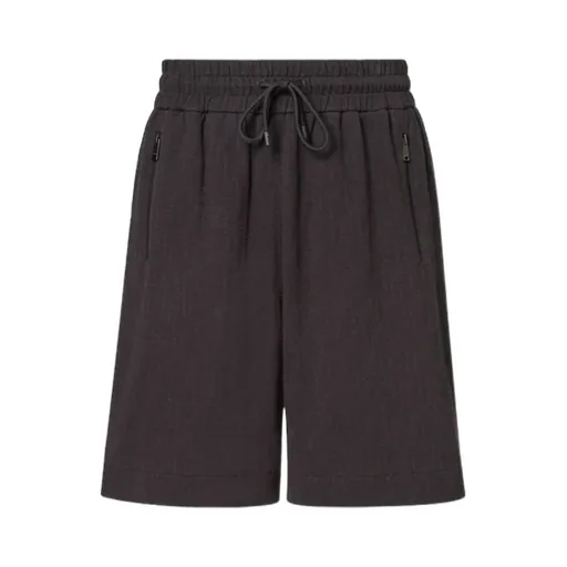 Black Piqué Ff Jacquard Shorts