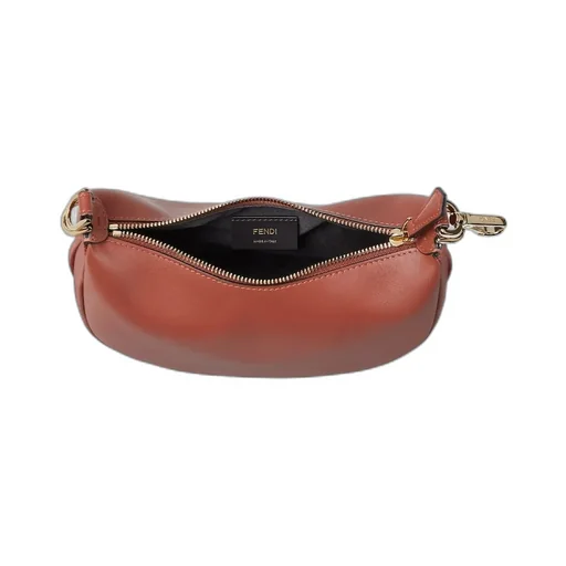 Fendigraphy Logo Plaque Mini Hobo Bag