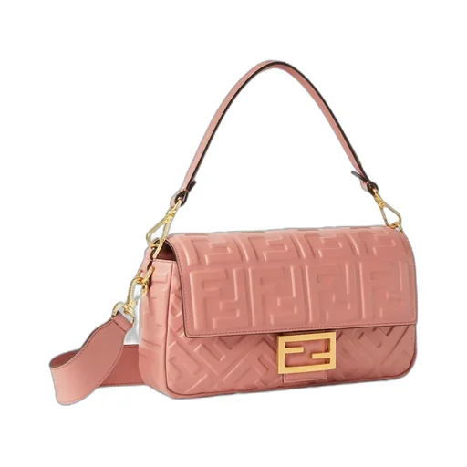 Baguette Ff Embossed Shoulder Bag