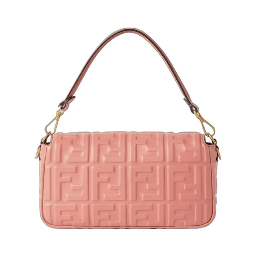 Baguette Ff Embossed Shoulder Bag