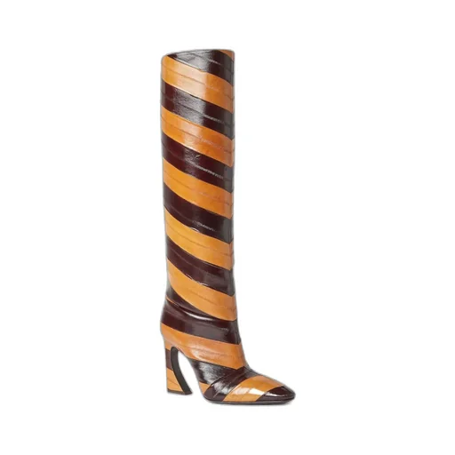 Arco Two-Toned Knee-High Boots