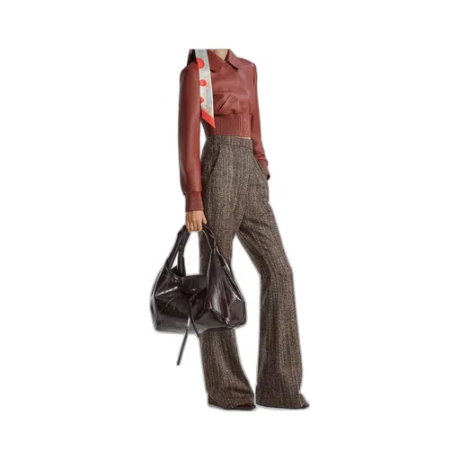 Rust Wool And Alpaca Pants