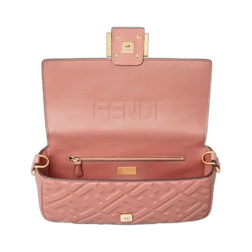 Baguette Ff Embossed Shoulder Bag