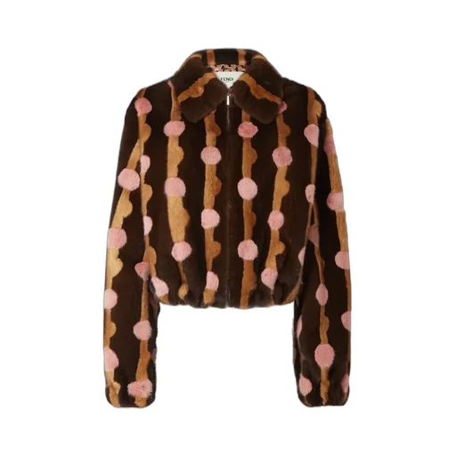 Dots Brown Mink Jacket