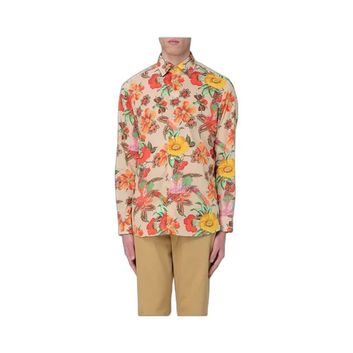 Allover Floral Print Long-Sleeved Shirt