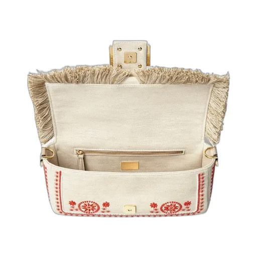 Baguette Coral Bandana Embroidered Shoulder Bag