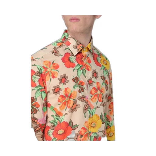 Allover Floral Print Long-Sleeved Shirt