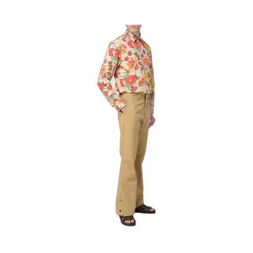 Allover Floral Print Long-Sleeved Shirt