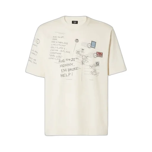 Motif Printed Crewneck T-Shirt
