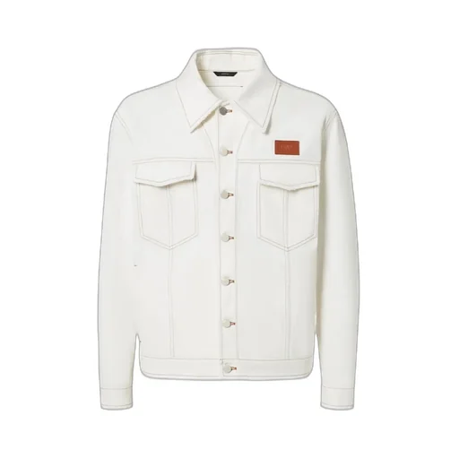Logo Patch Oversized Jeans Jacket