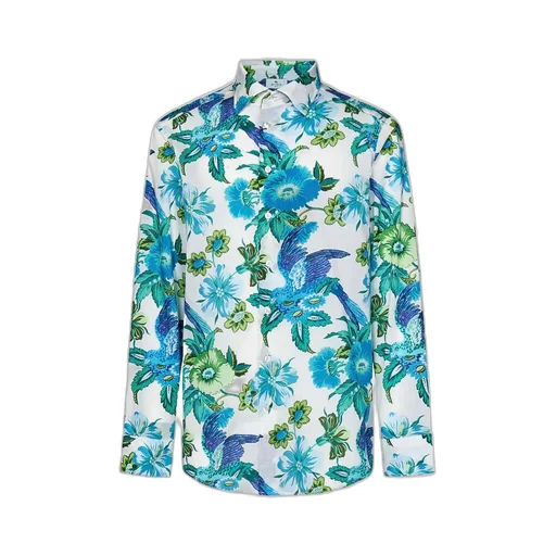 All-Over Floral Printed Long-Sleeved Shirt