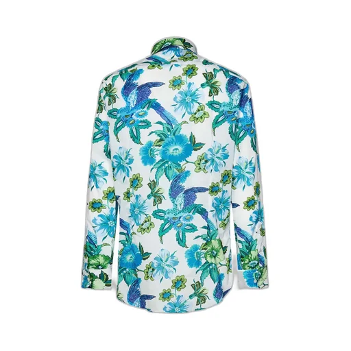 All-Over Floral Printed Long-Sleeved Shirt