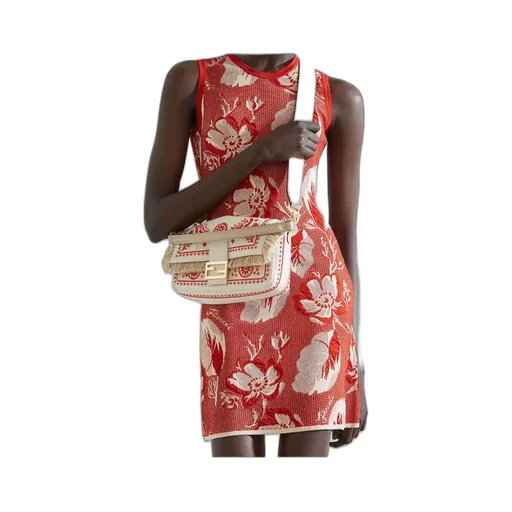 Baguette Coral Bandana Embroidered Shoulder Bag