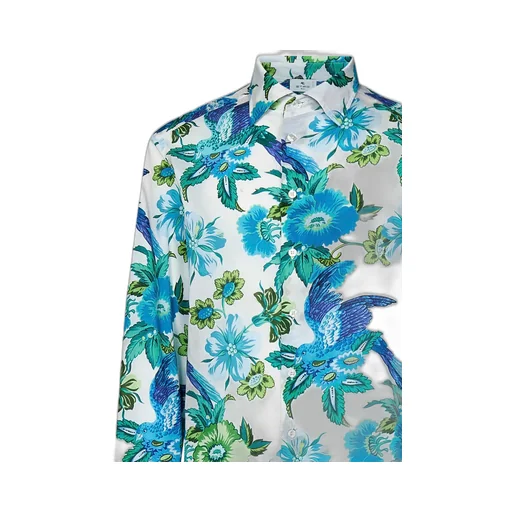 All-Over Floral Printed Long-Sleeved Shirt