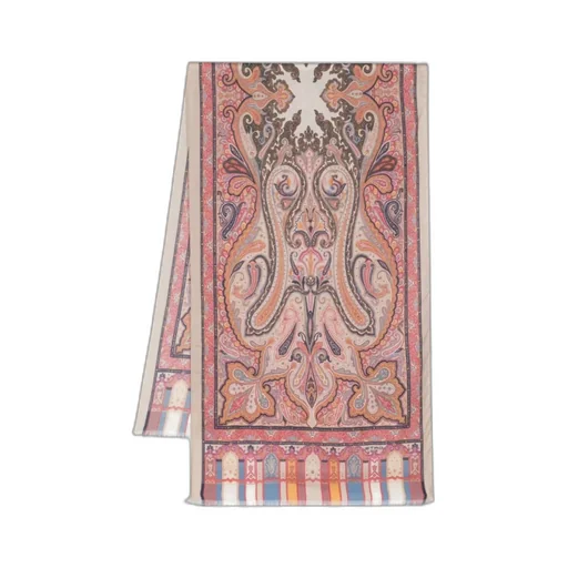 Graphic Printed Frayed-Edge Scarf