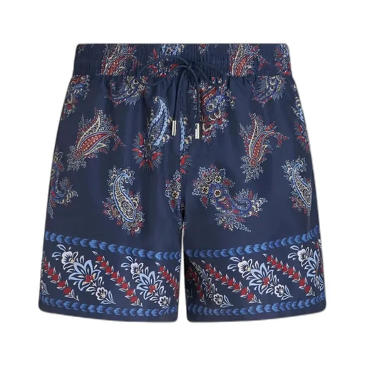 Paisley-Print Swim Shorts