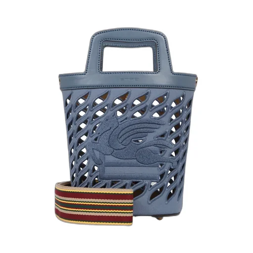 Logo Embroidered Cut-Out Detailed Bucket Bag