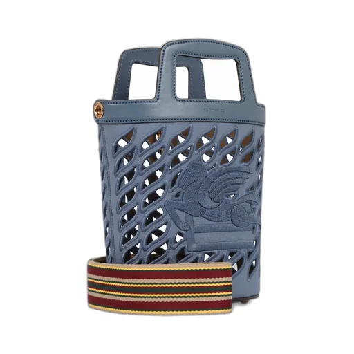 Logo Embroidered Cut-Out Detailed Bucket Bag