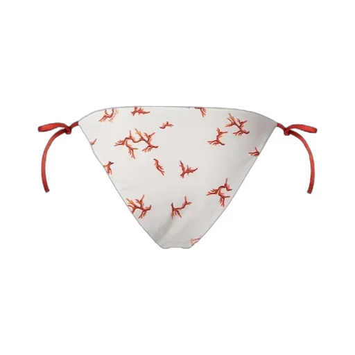 Coral Printed Side-Tied Bikini Bottoms