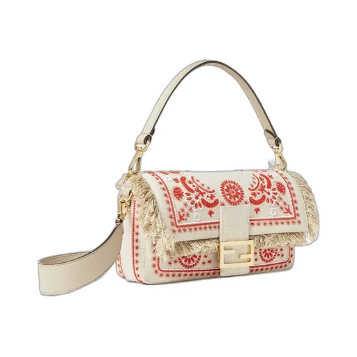 Baguette Coral Bandana Embroidered Shoulder Bag