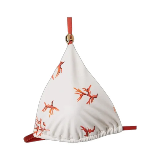 Lycra® Bikini Top With Coral Print