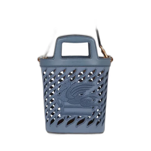 Logo Embroidered Cut-Out Detailed Bucket Bag