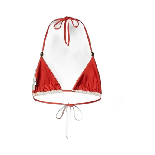 Lycra® Bikini Top With Coral Print