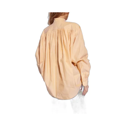 Pleated Long-Sleeved Blouse