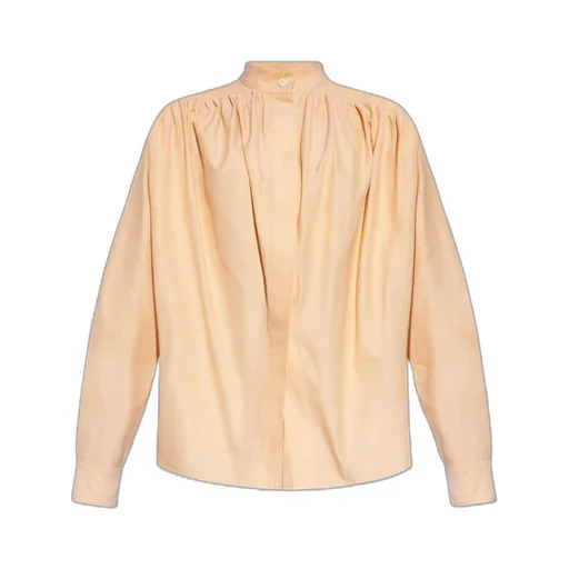 Pleated Long-Sleeved Blouse