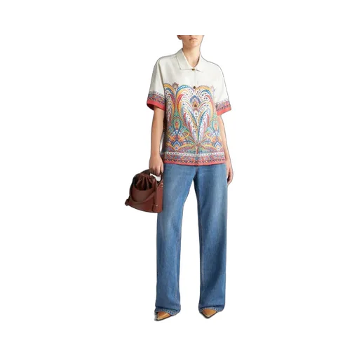 Paisley-Printed Short-Sleeved Shirt