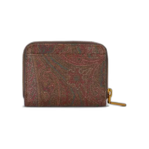 Paisley Printed Logo Embroidered Coin Holder