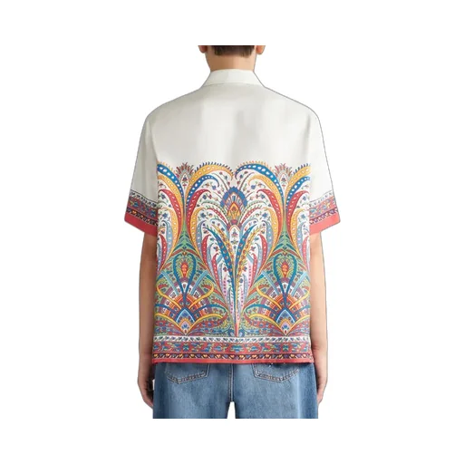 Paisley-Printed Short-Sleeved Shirt