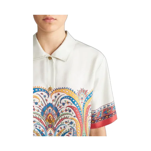 Paisley-Printed Short-Sleeved Shirt