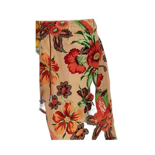 Floral Printed Drawstring Swimsuit