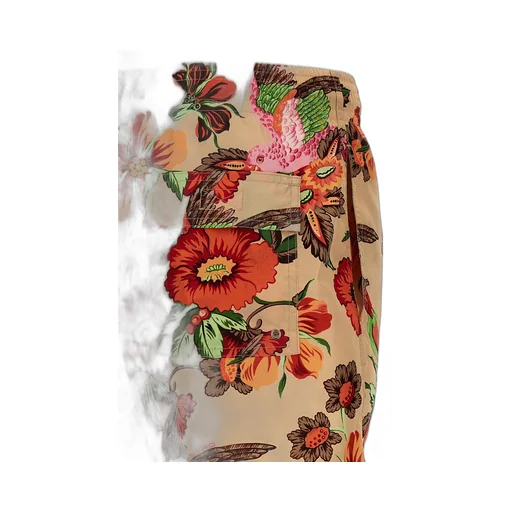 Floral Printed Drawstring Swimsuit