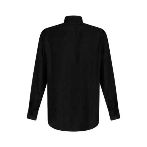 Patterned Jacquard Long-Sleeved Shirt