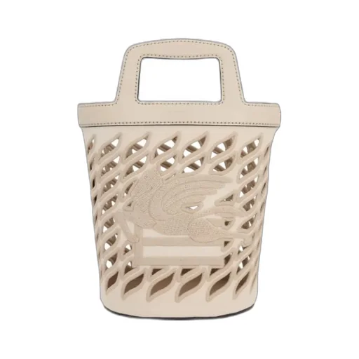 Logo Embroidered Cut-Out Detailed Bucket Bag