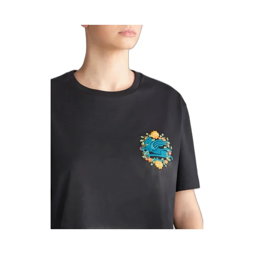 Pegaso Embroidered Crewneck T-Shirt