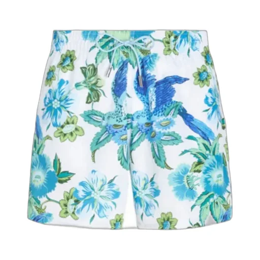 Floral-Printed Drawstring Swim Shorts