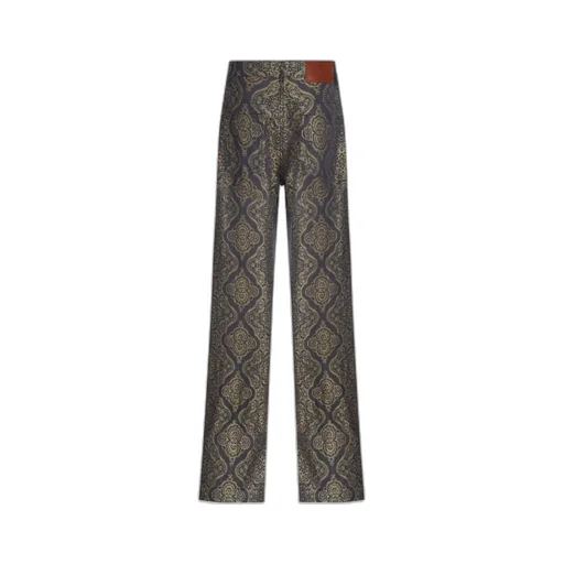 Paisley Printed Straight Leg Trousers