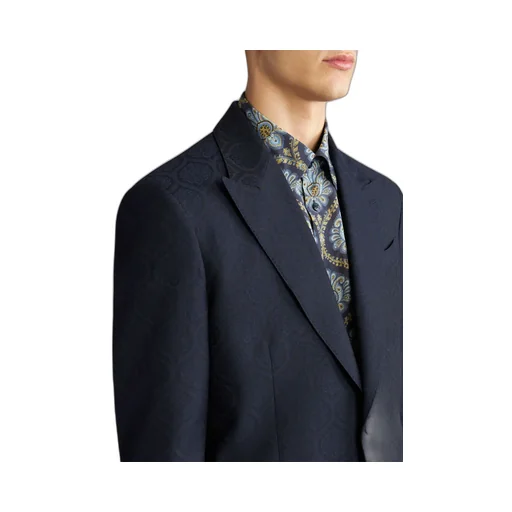 Patterned Single-Breasted Blazer