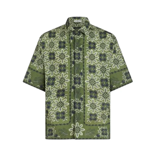 Floral-Printed Short-Sleeved Shirt