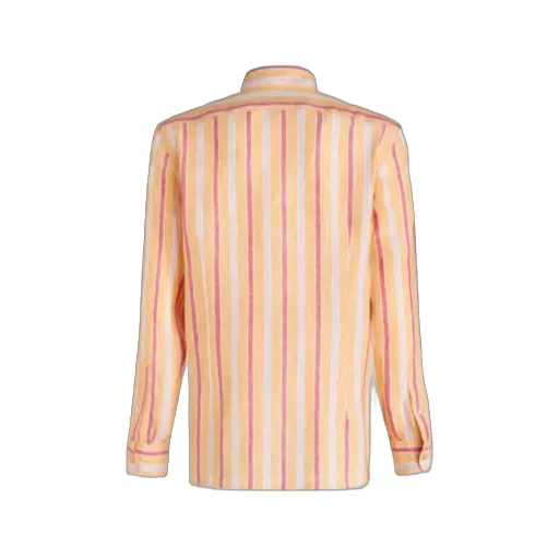 Logo Embroidered Striped Shirt