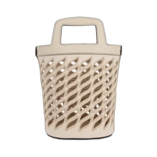Logo Embroidered Cut-Out Detailed Bucket Bag