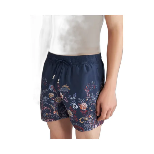 Floral Printed Drawstring Swim Shorts