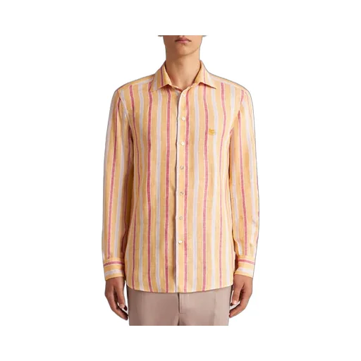 Logo Embroidered Striped Shirt