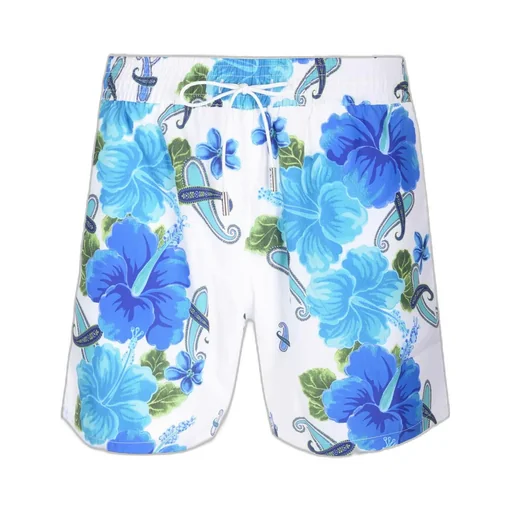 Allover Floral Print Drawstring Swim Shorts