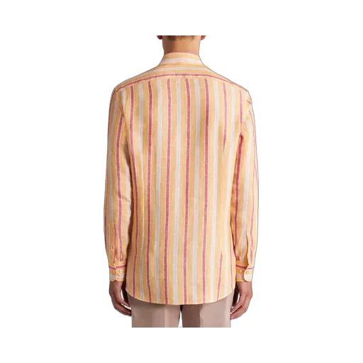 Logo Embroidered Striped Shirt