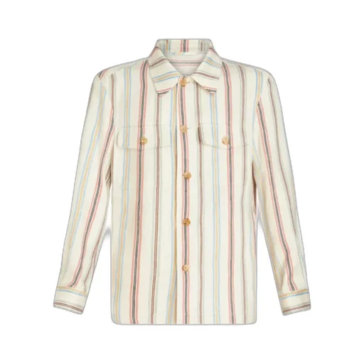 Striped Buttoned Overshirt