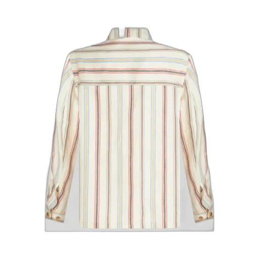 Striped Buttoned Overshirt